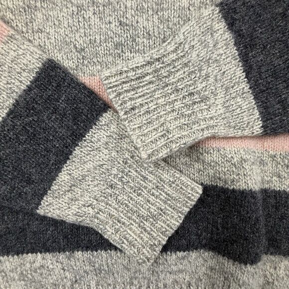 Vintage Britches Great Outdoors Sweater Women Small Wool Blend Gray Pink 80s 90s - Picture 5 of 13